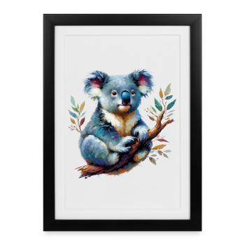 Koala - Framed poster (27 × 37 cm) - black - Front