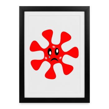 anniversaire. anniversaire décennie. humour. drôle - Affiche encadrée (27 × 37 cm) - noir - Devant