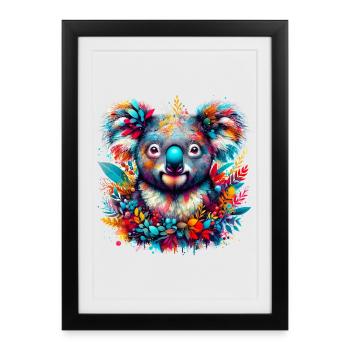 Koala - Affiche encadrée (27 × 37 cm) - noir - Devant
