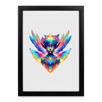 Elfe (01) - Affiche encadrée (27 × 37 cm) - noir - Devant