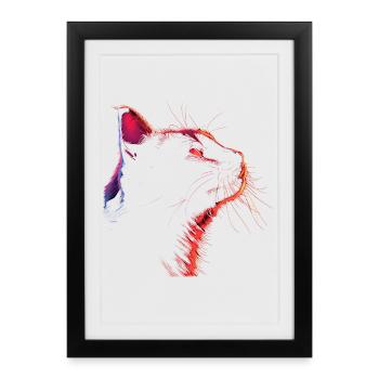 Cat Vintage - Framed poster (27 × 37 cm) - black - Front