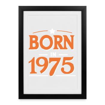 Born in 1975 – 50 years of Retro Kult - Framed poster (27 × 37 cm) - black - Front
