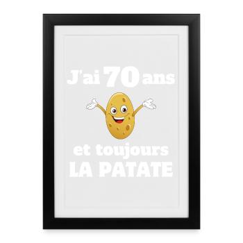 70 years old, 70 years old, I'm 70 years old - Framed poster (27 × 37 cm) - black - Front