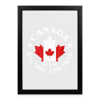Canada Millésime fort et gratuit - Affiche encadrée (27 × 37 cm) - noir - Devant