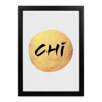 Yoga Cercle d’Or Chi Or Namaste om Méditation - Affiche encadrée (27 × 37 cm) - noir - Devant