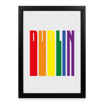 Dublin Rainbow Pride Gift - Framed poster (27 × 37 cm) - black - Front