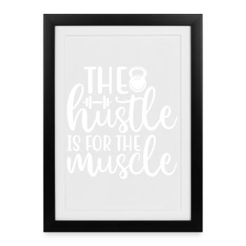 L’agitation est pour la typographie musculaire - Affiche encadrée (27 × 37 cm) - noir - Devant