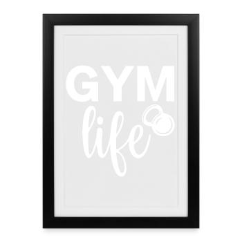 Gym Like Fitness Motivation Design - Framed poster (27 × 37 cm) - black - Front