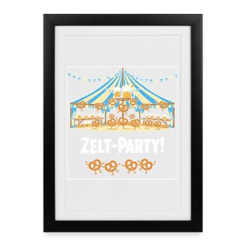 Tent party ! - Framed poster (27 × 37 cm) - black - Front
