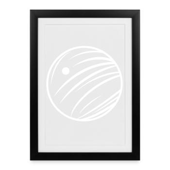 Bowling Sketch - Framed poster (27 × 37 cm) - black - Front