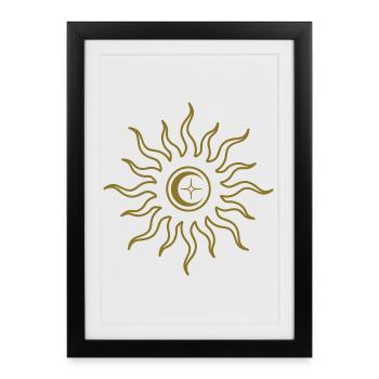 Celestial Mystic Sun and Moon 2 - Framed poster (27 × 37 cm) - black - Front
