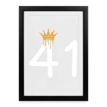 Royal graffiti number 41 - Framed poster (27 × 37 cm) - black - Front