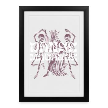   Regal Skeleton King T-Shirt Design - Framed poster (27 × 37 cm) - black - Front