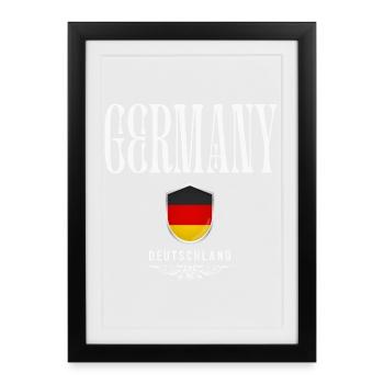 Ursprünglich aus Deutschland, geboren in Deutschland - Gerahmtes Poster (27 × 37 cm) - Schwarz - Vorne