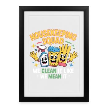 Funny Cleaning Design - Framed poster (27 × 37 cm) - black - Front