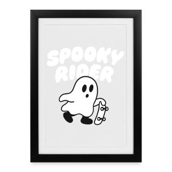 Spooky Rider Skater Design - Framed poster (27 × 37 cm) - black - Front