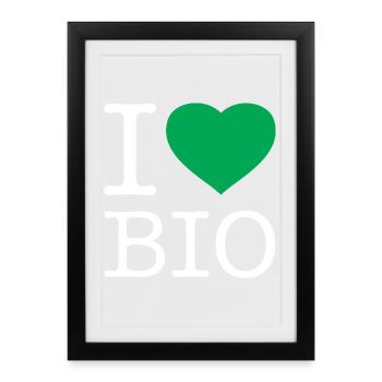 I love organic - Framed poster (27 × 37 cm) - black - Front