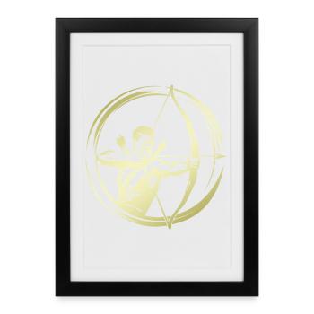 Archery Silhouette - Framed poster (27 × 37 cm) - black - Front