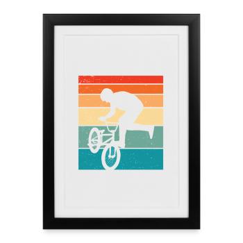 Bmx Retro Bmx Bike - Framed poster (27 × 37 cm) - black - Front