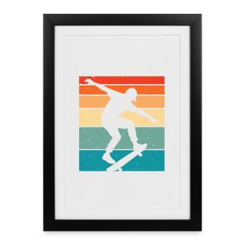 Skateurs Skate Enfants Skateurs - Affiche encadrée (27 × 37 cm) - noir - Devant