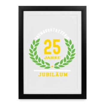 Interior decorator Anniversary 25 years 25 years anniversary - Framed poster (27 × 37 cm) - black - Front
