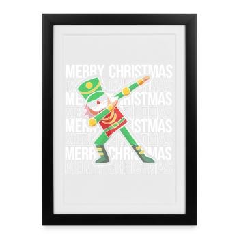 Casse-noisette de Noël - Affiche encadrée (27 × 37 cm) - noir - Devant