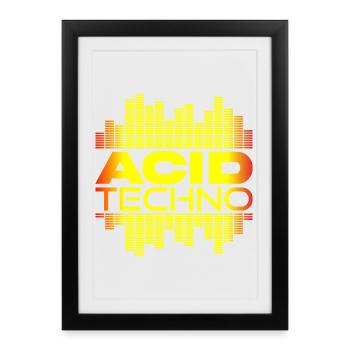 Acid Techno Pulse - Affiche encadrée (27 × 37 cm) - noir - Devant