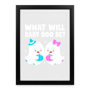 Révélation du sexe Halloween - Affiche encadrée (27 × 37 cm) - noir - Devant
