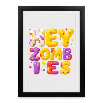 Halloween & Zombie Design Cool Fun - Framed poster (27 × 37 cm) - black - Front