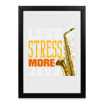 Saxophone - Framed poster (27 × 37 cm) - black - Front