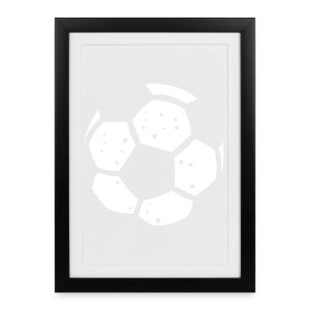 Classic Football Black and White Graphic - Framed poster (27 × 37 cm) - black - Front