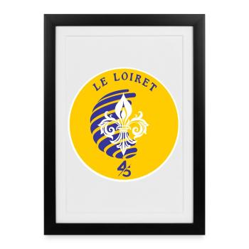 Fleur de Lys Loiret 45 - Framed poster (27 × 37 cm) - black - Front