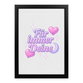Yours Forever / Y2K Statement Design - Framed poster (27 × 37 cm) - black - Front