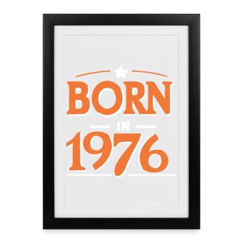 Born in 1976 – 50 years of Retro Kult - Framed poster (27 × 37 cm) - black - Front