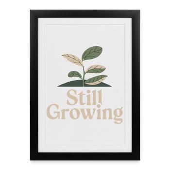 Toujours en croissance – Plante vintage - Affiche encadrée (27 × 37 cm) - noir - Devant