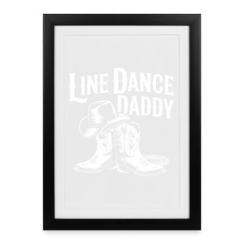 Line Dance Daddy Western Boots - Framed poster (27 × 37 cm) - black - Front