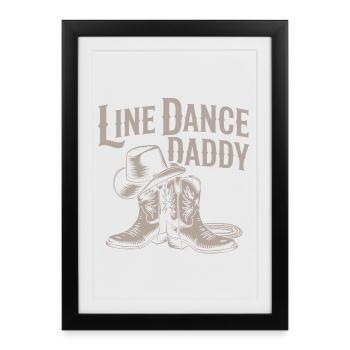Bottes de cowboy Daddy en ligne - Affiche encadrée (27 × 37 cm) - noir - Devant