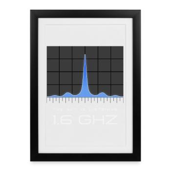 UAP Frequency 1.6 GHz – Heaven Is Listening - Framed poster (27 × 37 cm) - black - Front