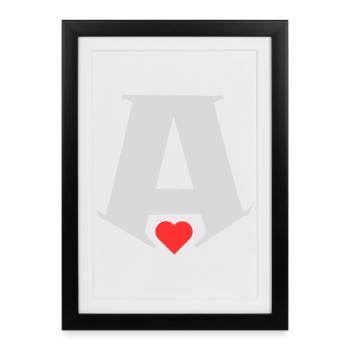 A - Affiche encadrée (27 × 37 cm) - noir - Devant