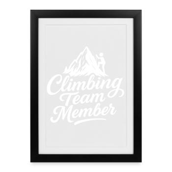 Climbing Mountains Team - Framed poster (27 × 37 cm) - black - Front