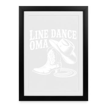 Line Dance Granny Cowboy Boots - Framed poster (27 × 37 cm) - black - Front