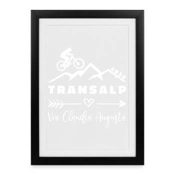 Transalp 2026 - Bike MTB - Via Claudia Augusta - Framed poster (27 × 37 cm) - black - Front