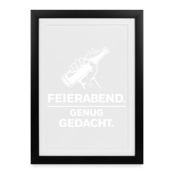 Closing time. Enough thought. - Framed poster (27 × 37 cm) - black - Front