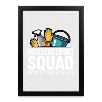 Funny Cleaning Design - Framed poster (27 × 37 cm) - black - Front