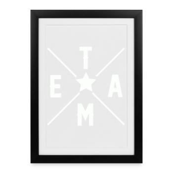 Team - Framed poster (27 × 37 cm) - black - Front