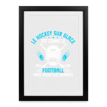 le hockey sur glace cadeau drôle hockey sur glace - Framed poster (27 × 37 cm) - black - Front