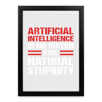 Artificial Intelligence GPT - Framed poster (27 × 37 cm) - black - Front