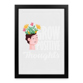 Plant Lovers Positive Plants Grow - Framed poster (27 × 37 cm) - black - Front