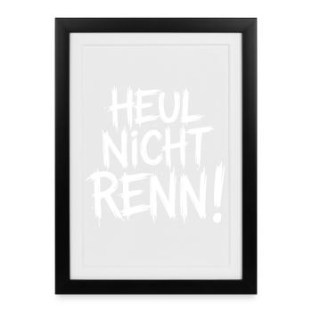 Don't cry Run! - Framed poster (27 × 37 cm) - black - Front