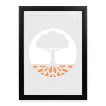 Tree of Life Roots - Framed poster (27 × 37 cm) - black - Front